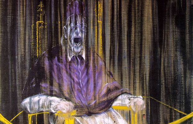Francis Bacon, Etude d'après Veláquez : Portrait du Pape Innocent X, Detail (1953)